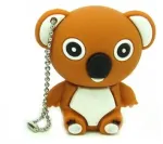 Usb atmintinė 128 gb me&scaron;kiukas koala rudas me&scaron;kinas +raktų pakabukas