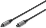 Digitus optinis audio kabelis - Toslink į Toslink - Spdif - &scaron;viesolaidinis kabelis - 3 m - juodas - stereosistemoms, namų kinui, soundbar'ui, kompiuteriui, Ps4, XBOX