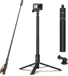 Ulanzi 150 cm asmenukių lazda trikojis, skirtas insta360 go 3/x3/one rs/one x2/one x/go 2/one r/one, tt52 monopodas trikojis, skirtas veiksmo kameroms, suderinamas su dji ir kt.