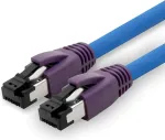 Cat.8 tinklo kabelis 5m, 40 Gbit/s, 2000 Mhz, mėlynas