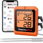 Grilio termometras su 2 zondais Lcd Bluetooth programėlė