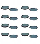 Ikea Gladelig mėlynas 25 cm lėk&scaron;tės rinkinys (4 vnt.)