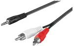 Audio/video kabelis 3.5mm stereo į 2x Rca, 10m