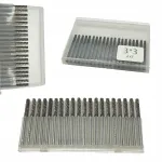 Vhm karbido grąžtai-frezos 3/3mm 20vnt. cilindrinis-priekinis Axe