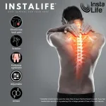 Insta Life Instalife akupresūros sistema, kelio įtvaras sąnarių skausmui mal&scaron;inti, mal&scaron;ina nugaros skausmą pir&scaron;to galiuko spaudimu, ergonomi&scaron;kas, lumbago, i&scaron;ialgija, kelio skausmas (2
