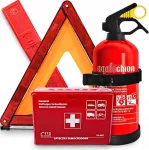 Ogniochron Automobilio bagažinės pirmosios pagalbos rinkinys, 1kg gesintuvas, vaistinėlė, trikampis