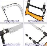 Rankinis pjūklas, 13-in-1 daugiafunkcinis universalus pjūklų rinkinys su 8 Hss plieno pjūkleliais ir ne&scaron;iojimo krep&scaron;iu, metalo pjūklas, mini rankiniai pjūklai metalui, stiklui, plytelėms, medžiui pjauti