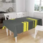 Le Jardin du Lin virtuvinis dekoratyvinis staltiesė, neoninė geltona, dūmų spalvos 140 x 160 cm - sukurta ir pagaminta Turkijoje