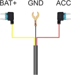 PNI maitinimo kabelis automobiliniams vaizdo registratoriams, įvestis 12V/24V, i&scaron;vestis 5V 2.5A