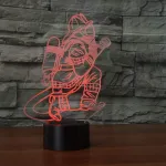 Pakabinamas &scaron;viestuvas 3d ugniagesių optinių iliuzijų led lempos nuotolinio valdymo pultas puikus 7/16 spalvų keitimas jutiklinis stalo naktinis &scaron;viestuvas su usb laidu vaikų miegamajam gimtadienio dovanos dovana
