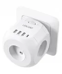 Usb lizdas Lencent su 4 lizdais, 3 usb, 1 tipo c prievadas, įkroviklis