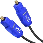 Kabeldirekt Toslink Slim optinis audio kabelis - 7,5 m - 2,5 ft - 2 mm plonas &scaron;viesolaidinis kabelis (toslink į Toslink, skaitmeninis S/pdif kabelis, stereo/stiprintuvas, namų kinas, XBOX One/ps4)