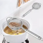 Smulkus nerūdijančio plieno tinklelio ko&scaron;tuvas virtuvės pagalbininkas maisto ko&scaron;tuvas sietelis kiau&scaron;iniams arbatai ryžiams ir sultims gruzdinimui naudoti ilgis 26,5 cm / 10,4 colio skersmuo 10 cm / 3,9 colio