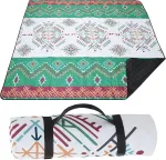 Pledas i&scaron;kylai 200 x 200 cm, paplūdimio pledas, atsparus smėliui, vandeniui atsparus stovyklavimo pledas, skalbiamas paplūdimio kilimėlis, ne&scaron;iojamas pledas i&scaron;kylai paplūdimiui, i&scaron;kylai, žygiams, parkui, kelionėms, boho j, 200 x 200 cm