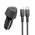 Borofone Bz31b Solid automobilinis įkroviklis Typ C - Pd 30w su Typ C laidu
