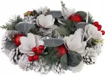 Magic Home Strend Pro Kalėdinis vainikas, natūralus baltas advento vainikas, 30 cm