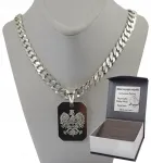 Sidabrinė pilna vyri&scaron;ka grandinėlė pancerka su pakabuku pr. 925, graviravimas nemokamai