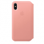 Apple iPhone X odinis atverčiamas dėklas - Rožinis (Soft Pink)