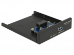 FRONTPANEL DELOCK 3.5" 1X USB-A 3.1 1X USB-C