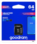 GoodRam Atminties kortelė Micro SDHC class 10 UHS I 64GB + adapteris
