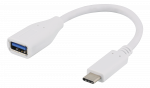 Adapteris DELTACO USB 3.1 C tipo - A tipo, Gen 1, baltas / USBC-1205