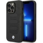 Apple iPhone 14 Pro Max BMW odinis dėklas Seats Pattern MagSafe MagSafe (BMHMP14X22RPSK) juodos spalvos