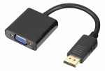 Adapteris DELTACO VGA - DisplayPort, 1080p 60Hz, 0.2m, juodas / DP-VGA7-K / R00110027