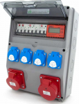 ELS Elektrotechnika Statybinis skirstomasis skydas 32A/5 + 16A/5 + 4*GS 230V + apsaugos + sertifikuotas MID matuoklis, 12NO42C11C11CL