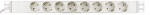 DELTACO maitinimo skydelis 8xCEE 7/4 lizdas, 1xCEE 7/7, balta GT-8629W