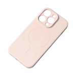 Hurtel MagSafe compatible silicone Apple iPhone 15 Pro silikoninis - dėklas telefonui kreminės spalvos