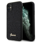 Apple iPhone 11 / XR Guess dėklas Disco Metal Script (GUHCN61PMSDGSK) juodos spalvos