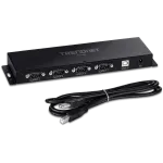 TRENDnet 4 prievadų USB į nuoseklųjį RS232