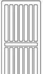 Hudevad As Vir&scaron;utinės radiatoriaus grotelės 1300 mm - C4 ir C6 radiatoriams, 22 tipo, baltos RAL 9016