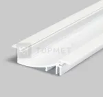 3m LED juostos profilis FLAT8 H/UX, baltas