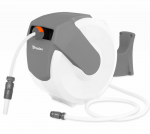 Automatinė žarnos ritė Bradas Baltas LINE su laistymo žarna 1/2" 20m ir priedais