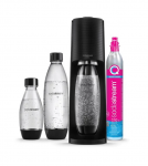 SodaStream &bdquo;Terra Nero Value Pack&ldquo;, Metalas, Plastikas, Polietileno tereftalatas (PET), Juoda, Plastikas, 133 mm, 195 mm, 430 mm