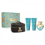 Kvepalų rinkinys moterims Versace Dylan Torquoise (EDT, 100 ml + kūno losjonas, 100 ml + du&scaron;o želė, 100 ml + kosmetinė)