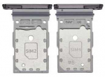 SIM kortelės laikiklis Samsung S911/S916 S23/S23 Plus Dual Juodas originalus (service pack)