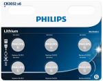 Baterija PHILIPS CR2032 Lithium 6 vnt Lizdinė plok&scaron;telė