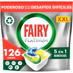 Indaplovių tabletės Fairy Platinum All In One Lemon, 126 vnt.