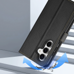 Dux Ducis Lawa Leather Samsung Galaxy S25 Plus with Detachable Magnetic Wallet - dėklas telefonui juodos spalvos