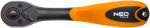 Neo Raktas su terk&scaron;le 3/8', L-200 mm, 72 dantukai