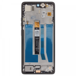 Dėklas Motorola G75 5G LCD Ekranas + Touch Unit + Front Cover Pilkas (Service Pack)