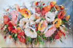Abris Art Karoliukų siuvinėjimo rinkinys &bdquo;&Scaron;velnios gėlės&ldquo;, 27x40 cm, 27 spalvų