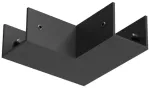 Linijinės sistemos XFORT bėgelio kampinis sujungimas, juodas, FRT01C90 SBK