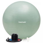 Tunturi Anti Burst gimnastikos kamuolys su pompa, 65 cm, mėtų spalvos