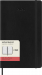 Kalendorius-užra&scaron;ų knygutė Moleskine 2026 13x21cm, diena, mink&scaron;tas vir&scaron;elis, juodos spalvos