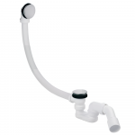 Plastbrno Vonios sifonas EVK0141 Klik Klak Inox, 45&deg;, 40 50mm, L=55cm