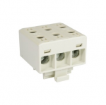 Elektro Plast 48.3241 3 polių paskirstymo-&scaron;akos blokas AL/CU 3x240mm2 pilkas plok&scaron;čias montavimas ir TH bėgelis WLZ35/3x240/s 48.3241