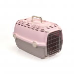 Stefanplast Transportavimo narvas &bdquo;Horizon 1&ldquo; su metalinėmis durelėmis, 48x32x30cm, rožinis pilkas